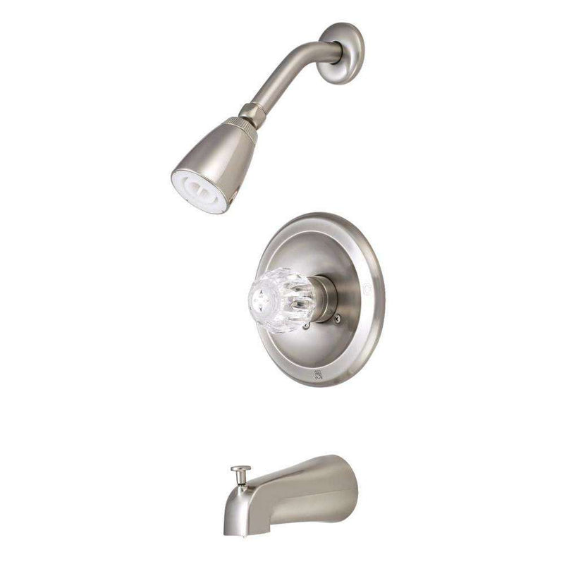 Kingston Brass KB538 Tub and Shower Faucet, Brushed Nickel