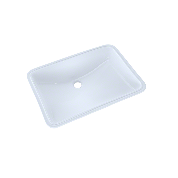 TOTO 21-1/4" x 14-3/8" Large Rectangular Undermount Bathroom Sink with CeFiONtect, Cotton White LT540G#01