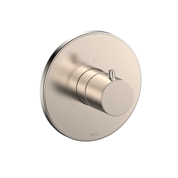 TOTO Round Two-Way Diverter Shower Trim, Brushed Nickel TBV01103U#BN