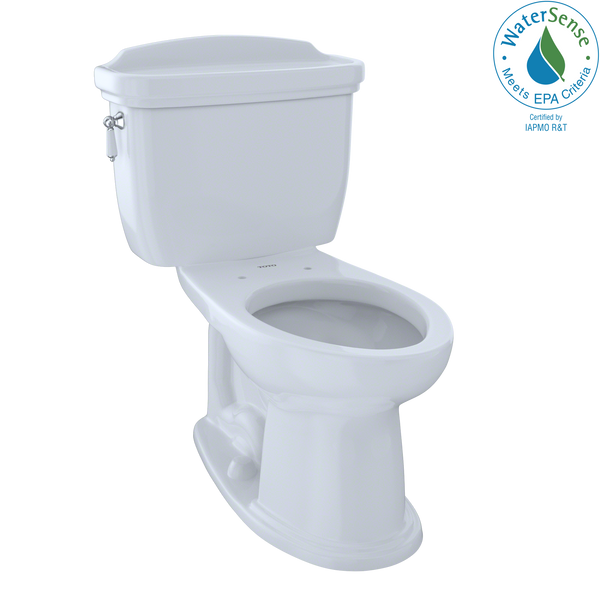 TOTO Eco Dartmouth Two-Piece Elongated 1.28 GPF Universal Height Toilet, Cotton White CST754EF#01