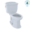 TOTO Eco Dartmouth Two-Piece Elongated 1.28 GPF Universal Height Toilet, Cotton White CST754EF#01