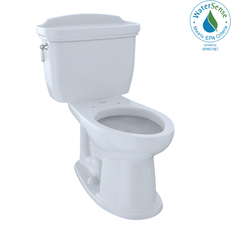 TOTO Eco Dartmouth Two-Piece Elongated 1.28 GPF Universal Height Toilet, Cotton White CST754EF