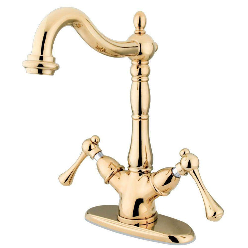Kingston Brass KS1492BL Vessel Sink Faucet, Polished Brass