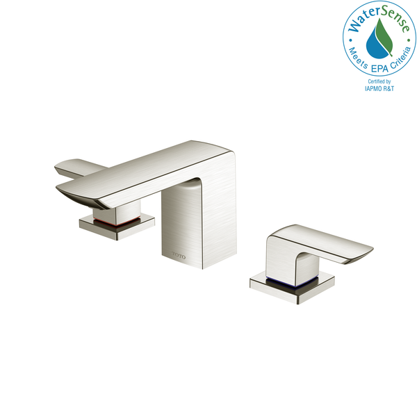 TOTO GR 1.2 GPM Two Handle Widespread Bathroom Sink Faucet, Brushed Nickel TLG02201U#BN