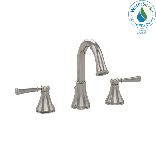 TOTO Vivian Alta Two Handle Widespread 1.2 GPM Bathroom Sink Faucet, Polished Nickel TL220DD1H12#PN