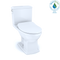 TOTO Connelly Two-Piece Elongated Dual Flush 1.28 and 0.9 GPF Toilet with CEFIONTECT, WASHLET Ready, Cotton White MS494234CEMFG#01