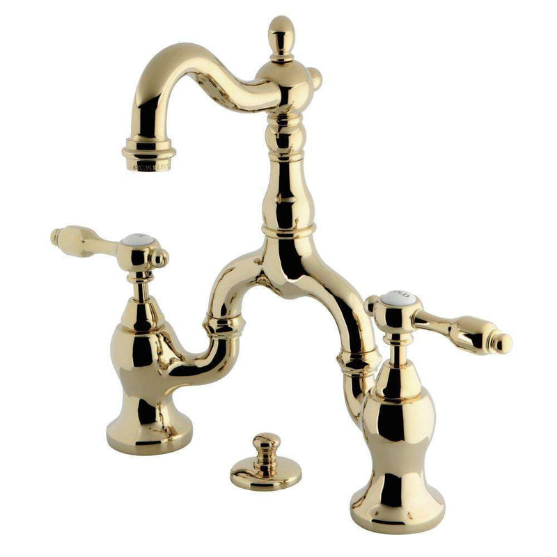 Kingston Brass KS7972TAL Bridge Bath Faucet, Polished Brass