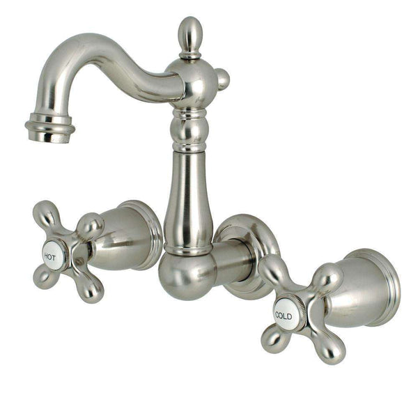 Kingston KS1228AX 8-Inch Center Wall Mount Bath Faucet