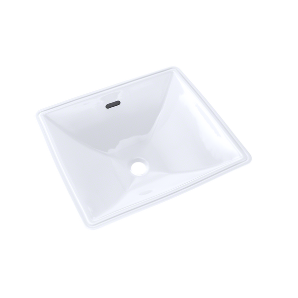 TOTO Legato Rectangular Undermount Bathroom Sink with CeFiONtect, Cotton White LT624G#01