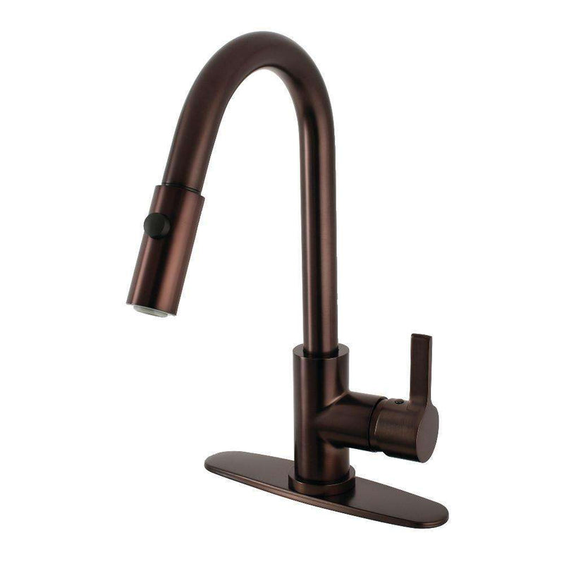 Kingston Brass LS8785CTL Sg-Hnd Pull-Down Kitchen Faucet