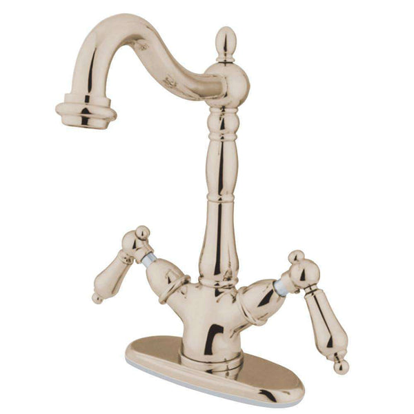 Kingston KS1496AL Heritage 2-Hnd Vessel Sink Faucet Nickel