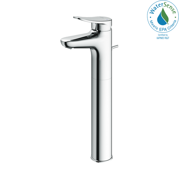 TOTO LF 1.2 GPM Single Handle Vessel Bathroom Sink Faucet, Polished Chrome TLS04306U#CP