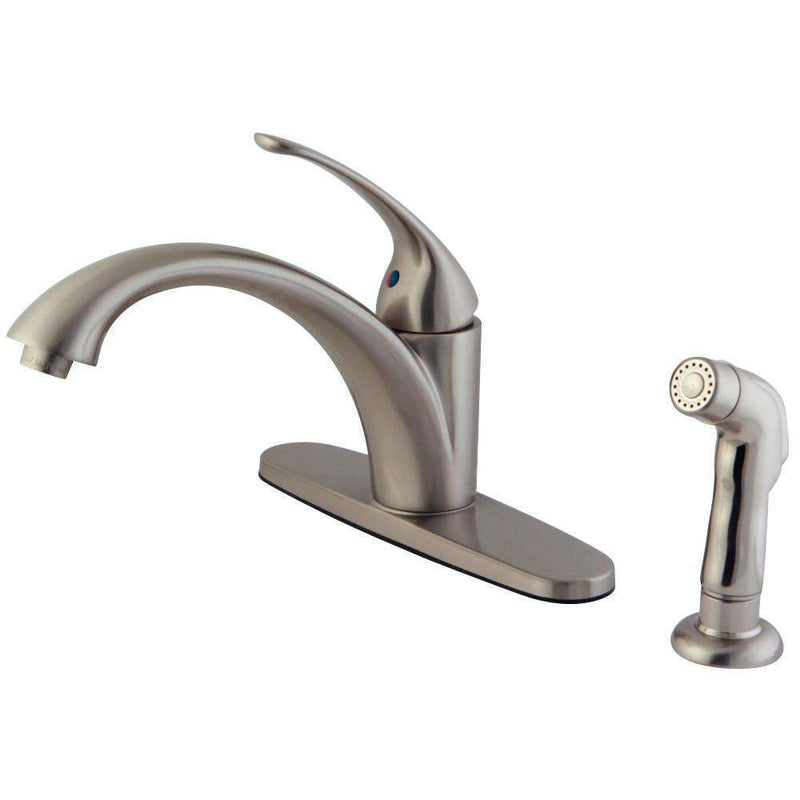 Kingston Brass KS6578VLSP Vt Sg Hnd Kitchen Faucet W/ Sp