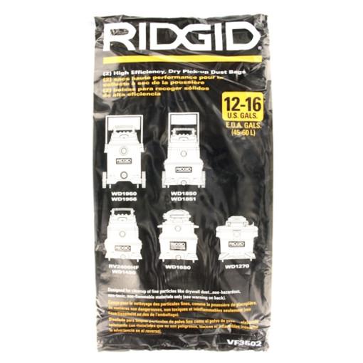 RIDGID 23743 VF3502 14-16 Gal H-Effic Disposable Filt Dust B