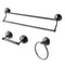 Kingston Brass BAK116348BK 3-Piece Towel Bar