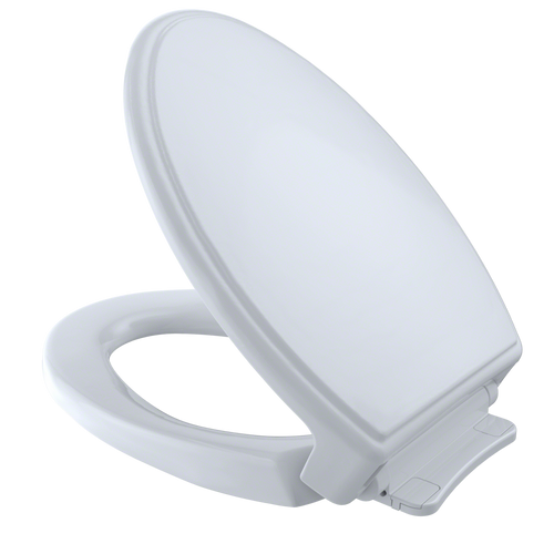 TOTO Traditional SoftClose Non Slamming, Slow Close Elongated Toilet Seat and Lid, Cotton White SS154#01