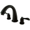 Kingston Brass KS2365DFL Roman Tub Filler, Oil Rubbed Bronze