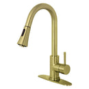 Kingston Brass LS8723DL Sg-Hnd Pull-Down Kitchen Faucet