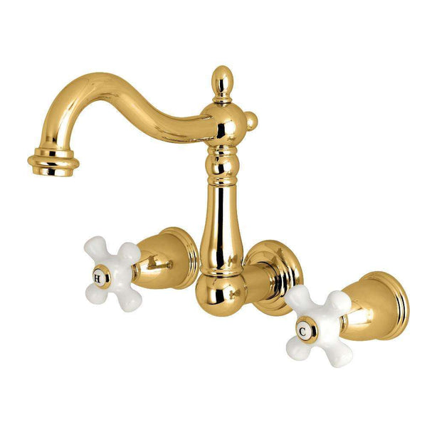 Kingston KS1252PX 8" Center Wall Mount Bath Faucet