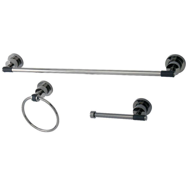 Kingston Brass BAK821148BKDKL 3-Piece Towel Bar