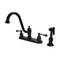 Kingston Brass KB3115BLBS 8-Inch Centerset Kitchen Faucet