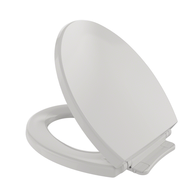 TOTO SoftClose Non Slamming, Slow Close Round Toilet Seat and Lid, Colonial White SS113