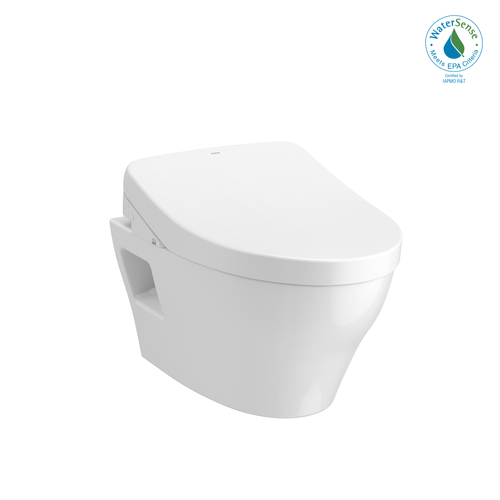 TOTO WASHLET EP Wall-Hung Elongated Toilet with S500e Bidet Seat and DuoFit In-Wall 0.9 and 1.28 GPF Dual-Flush Tank System, Matte Silver CWT4283046CMFG#MS