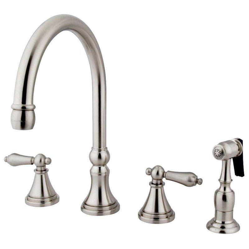 Kingston Brass KS2798ALBS Widespread Kitchen Faucet