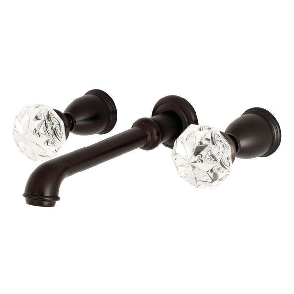 Kingston Brass KS7025KWL Krystal Onyx 2-Handle Wall Mount