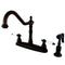 Kingston Brass KB1755PLBS Centerset Kitchen Faucet Bronze