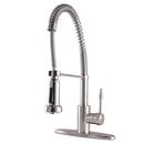 Kingston Brass GSY8888NKL Sg-Hnd Pull-Down Kitchen Faucet