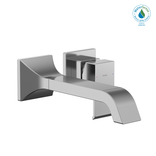 TOTO GC 1.2 GPM Wall-Mount Single-Handle Long Bathroom Faucet with COMFORT GLIDE Technology, Polished Chrome TLG08308U#CP