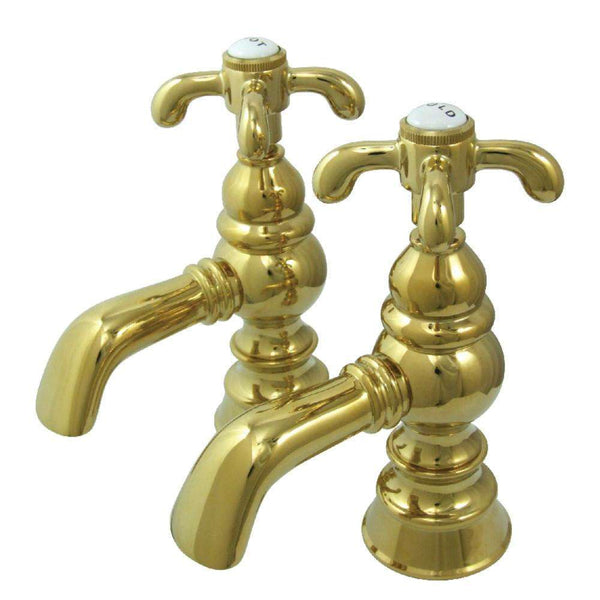 Kingston Brass CC1108T2 Basin Faucet Set, Polished Brass