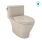 TOTO Nexus 1G One-Piece Elongated 1.0 GPF Universal Height Toilet with CEFIONTECT and SS124 SoftClose Seat, WASHLET Ready, Bone MS642124CUFG#03