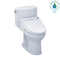 TOTO WASHLET Drake II Two-Piece Elongated 1.28 GPF Toilet and WASHLET C200 Bidet Seat, Cotton White MW4542044CEFG#01