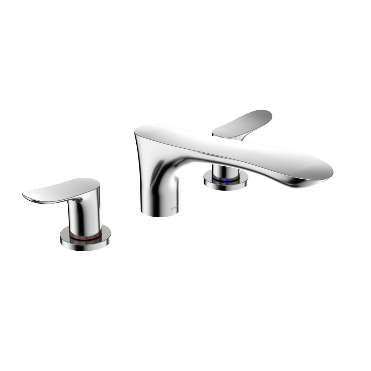 TOTO GO Two-Handle Deck-Mount Roman Tub Filler Trim, Polished Chrome TBG01201U#CP