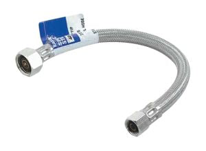 3/8" C x 7/8" BC x 12" Stainless Steel Flexible Connector