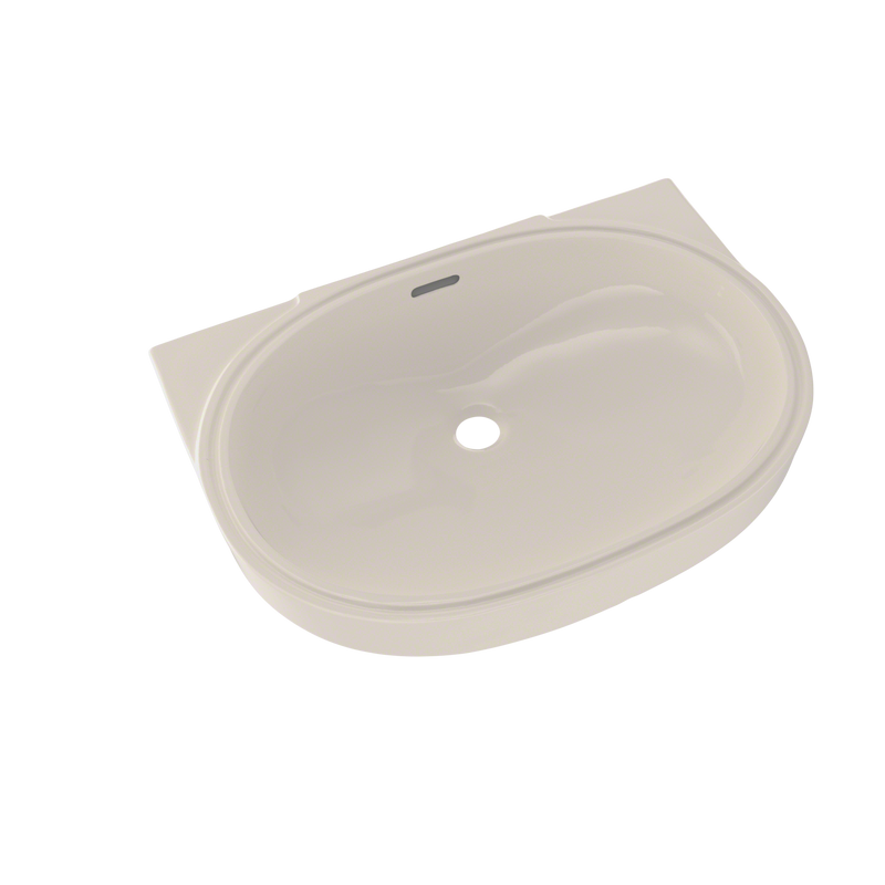 TOTO Oval 19-11/16" x 13-3/4" Undermount Bathroom Sink with CeFiONtect, Sedona Beige LT546G