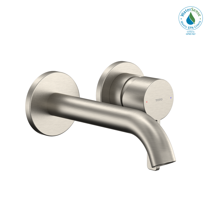 TOTO GF 1.2 GPM Wall-Mount Single-Handle Bathroom Faucet with COMFORT GLIDE Technology, Brushed Nickel TLG11307
