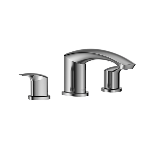 TOTO GM Two-Handle Deck-Mount Roman Tub Filler Trim, Polished Chrome TBG09201U#CP