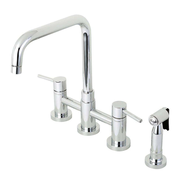 Kingston KS8281DLBS Concord Two-Hnd Bridge Kitchen Faucet W/