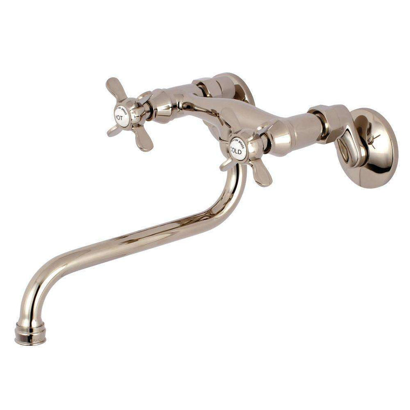 Kingston KS115PN Adj Center Wall Mount Bath Faucet Nickel