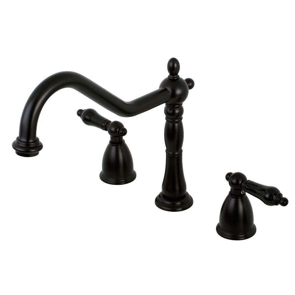 Kingston Brass KB1795PKLLS Widespread Kitchen Faucet Bronze