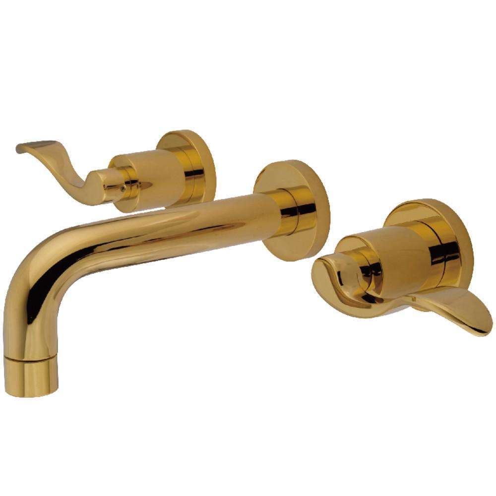 Kingston KS8122DFL NuWave 2-Hnd Wall Mount Bath Faucet