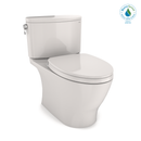 TOTO Nexus 1G Two-Piece Elongated 1.0 GPF Universal Height Toilet with CEFIONTECT and SS124 SoftClose Seat, WASHLET Ready, Colonial White MS442124CUFG