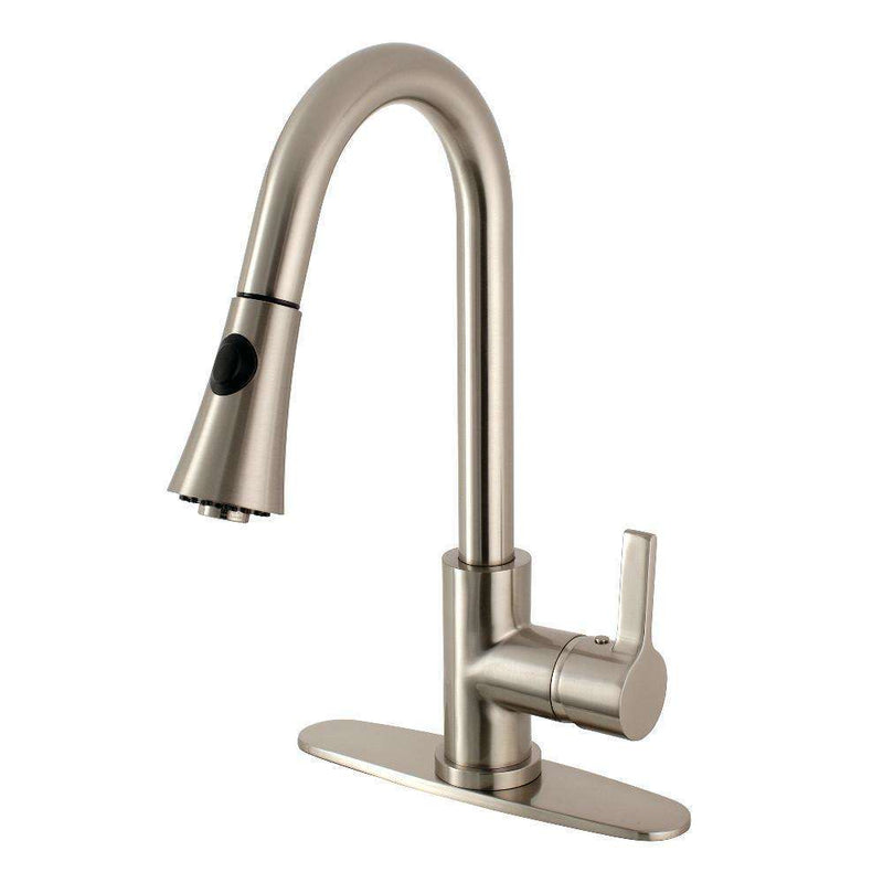 Kingston Brass LS8728CTL Sg-Hnd Pull-Down Kitchen Faucet