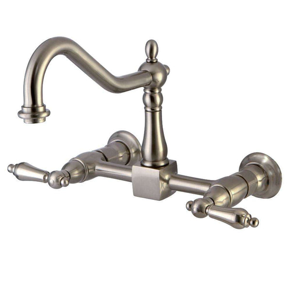 Kingston KS1248AL Heritage 8 in. Wall Mount Kitchen Faucet