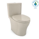 TOTO Aquia IV Two-Piece Elongated Dual Flush 1.28 and 0.8 GPF Universal Height Toilet with CEFIONTECT, WASHLET Ready, Bone MS446124CEMFG