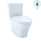 TOTO Aquia IV WASHLET Two-Piece Elongated Dual Flush 1.28 and 0.8 GPF Toilet with CEFIONTECT, Cotton White MS446124CEMG#01