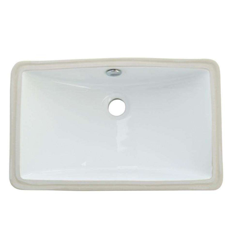 Kingston Brass LB18127 Undermount Bathroom Sink, White